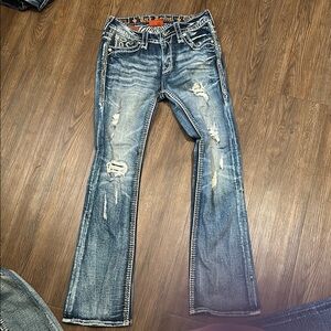 Rock revival (Ferry)Blue Distressed Jeans